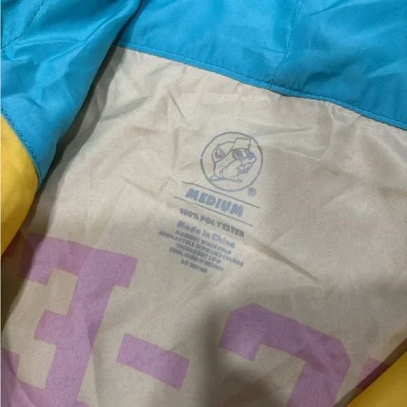 Buc-ee's Beaver Color Block Pastel Windbreaker Size Medium - Picture 4 of 6